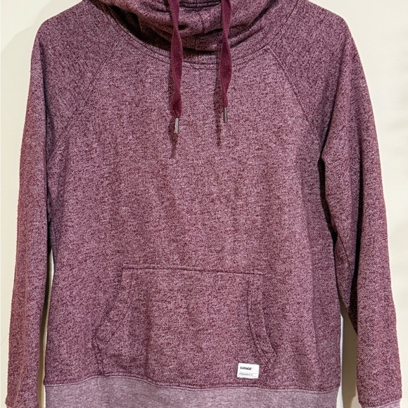 Garage Cozy Marled Knit Hoodie - Purple - Picture 2 of 4